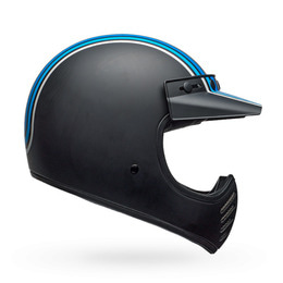 [벨 모토3 모토크로스 헬멧] BELL- MOTO-3  STRIPES SILVER/BLACK/BLUE