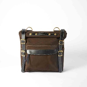 [인다이스 사이드백] INDICE - Canvas Motocycle Side Bag And one-touch bracket (Brown)
