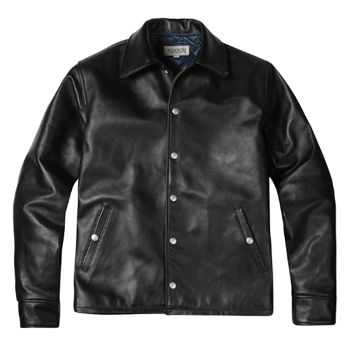 [에딜롯 클래식 라이더 자켓/버클러 레더 코치 자켓] EDIROT - Buckler Leather Coach jacket (BLACK)