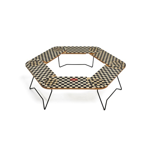 [하이드오프 화로대 테이블] HIDEOFF - POLYGON TABLE CHECKER BOARD