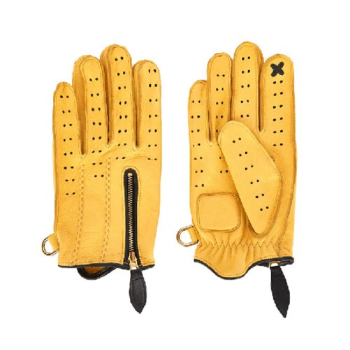 [인다이스 글러브] INDICE - Cheeky Zipper Gloves X SMART TOUCH (DEER/YELLOW)